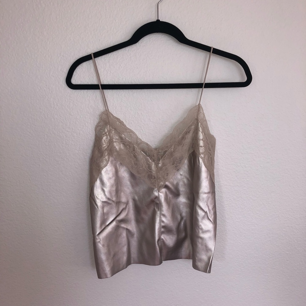 Zara metallic crop top